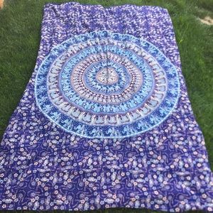 Dark blue tapestry